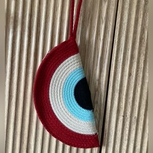 Handmade Woven 🧿 Evil Eye Clutch from Egypt